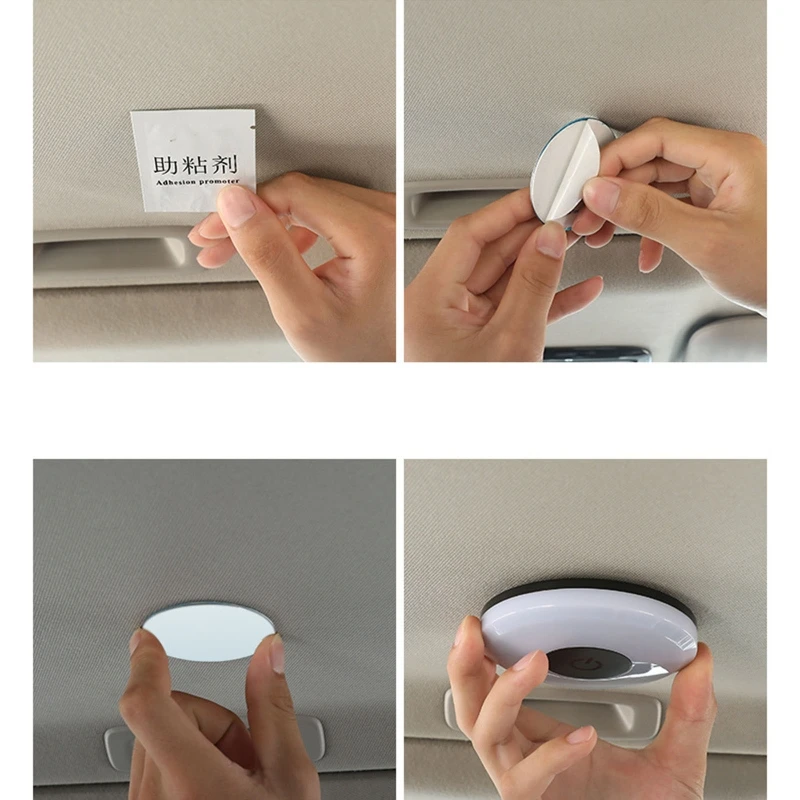 

Car Three-color Switchable Reading Light Auto Interior Light Roof Magnet Lamp R9CC