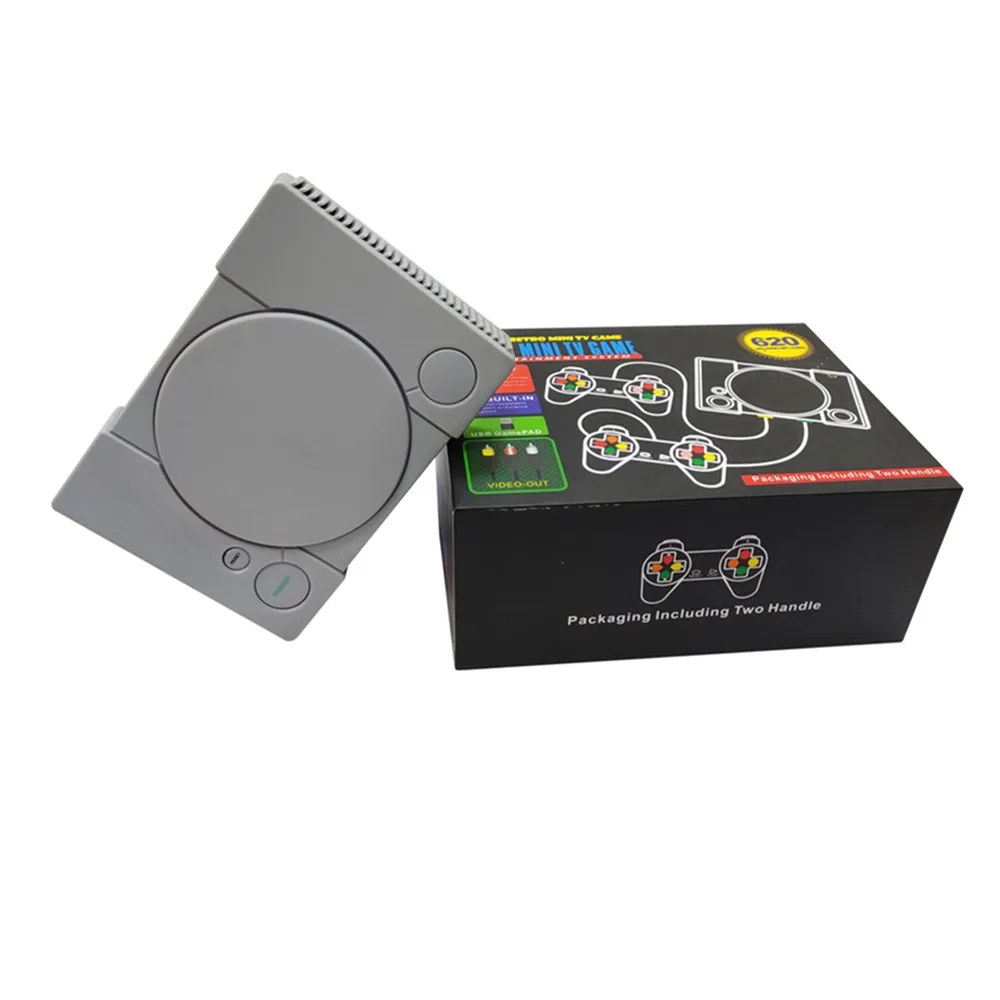 Мини игровая консоль Встроенный 8 бит PS1 дома 620 развлекательных игр ретро двойная битва ТВ игровой консоли