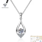 Женское ожерелье из серебра 925 пробы, с муассанитом 1 карат2 карата