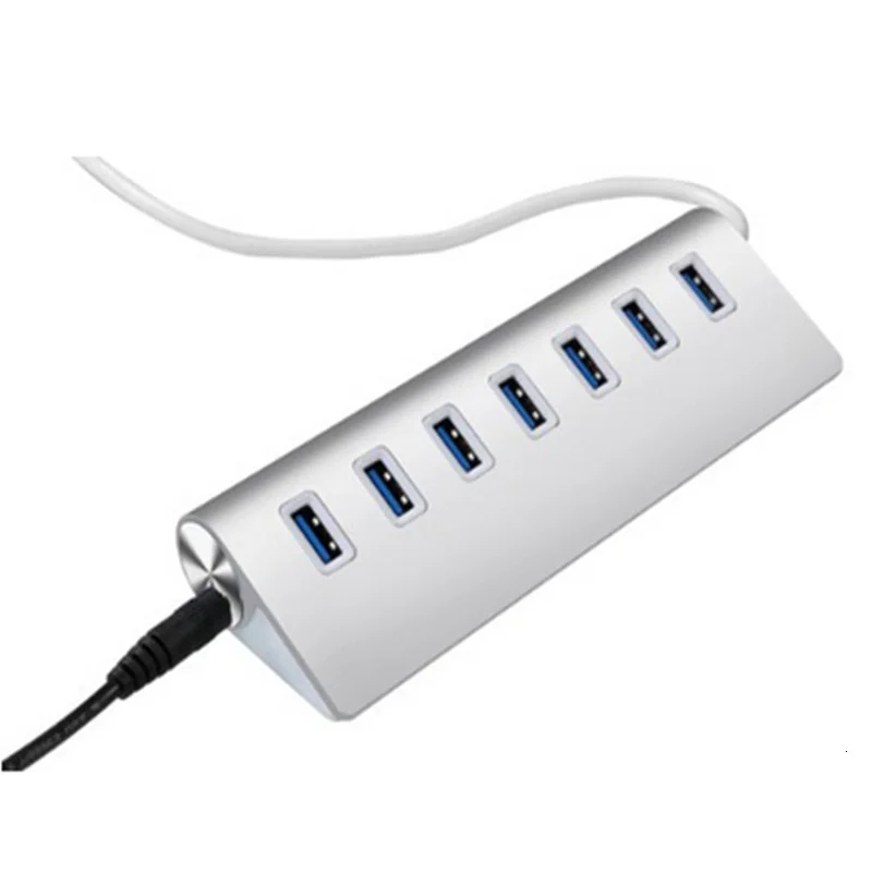 

Высокоскоростной USB 3,0 концентратор 7 в 1 Jelly Comb, порт питания для ПК, компьютера, ноутбука, аксессуары, разветвитель-концентратор, адаптер