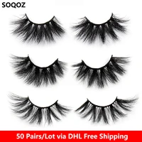 wholesale 50 pairslot eyelashes makeup 25mm 5d mink eyelashes fluffy natural long 25 mm lashes cruelty free false eyelashes