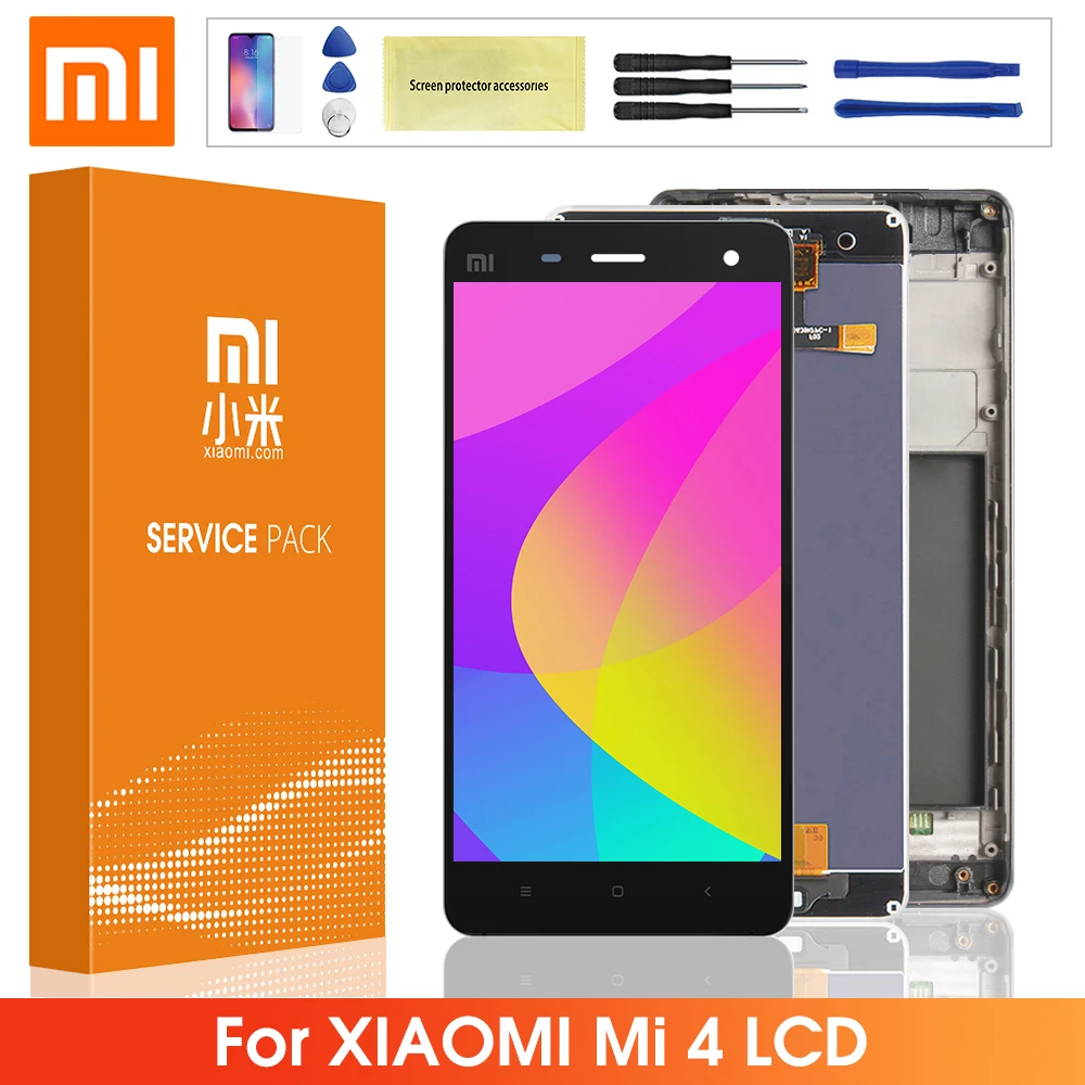 Оригинальный ЖК дисплей для Xiaomi Mi 4 M4 Mi4 + дигитайзер сенсорного экрана в сборе с