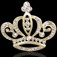 noble classic men personality golden big crown brooch pin for women fashion party wedding brooch accessoris