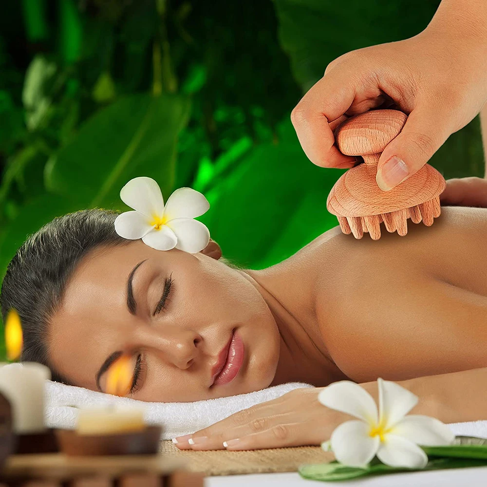 Mushroom Wood Therapy Massager Tool Full Body Portable for Pain Relief with Up Down Point massagers | Красота и здоровье