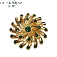 layers palace rhinestone brooches for women elegant vintage embossment zinc alloy sweater pins party wedding jewelry new charms
