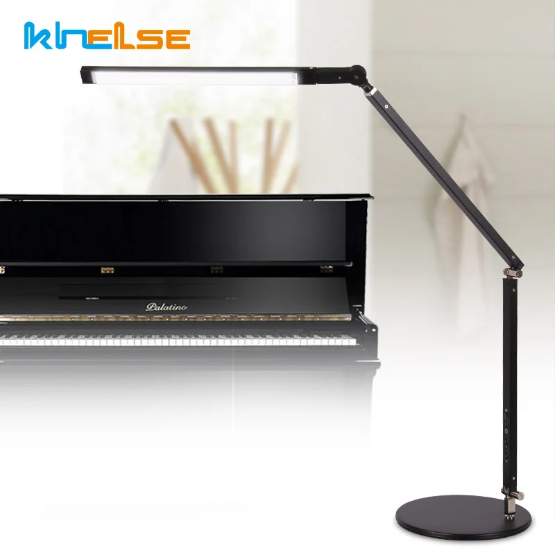 Lâmpada de Piano Flexível sobre Luzes da Mesa Braço Oscilante Lâmpada Arquiteto Braçadeira Clássica Cabeceira Luz Regulável Estudo Leitura Led