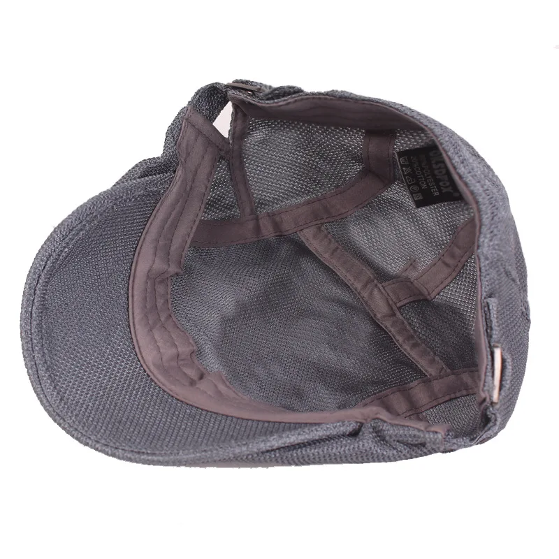 Beret Hat Women Summer Mesh Breathable Forward Sun Hat Youth Men's Classic Literary Hat Causal Visors Adjustable Solid Color