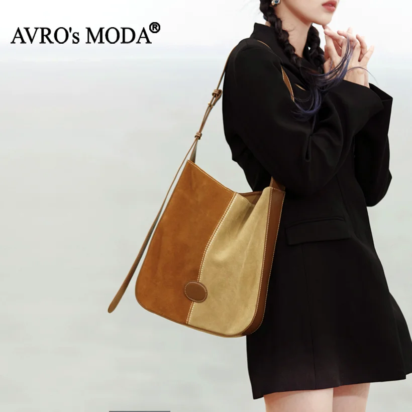 AVRO's MODA Brand Genuine Leather Shoulder Bags For Women Luxury Designer Handbags Ladies Fashion Retro Crossbody top handle bag