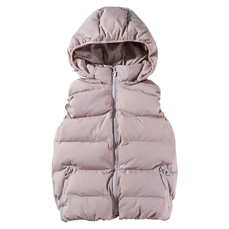 

Luck A 2020 spring Hooded Women Cotton Vest Autumn Casual Warm Thick Waistcoat Sleeveless Solid Removable Hat Vest