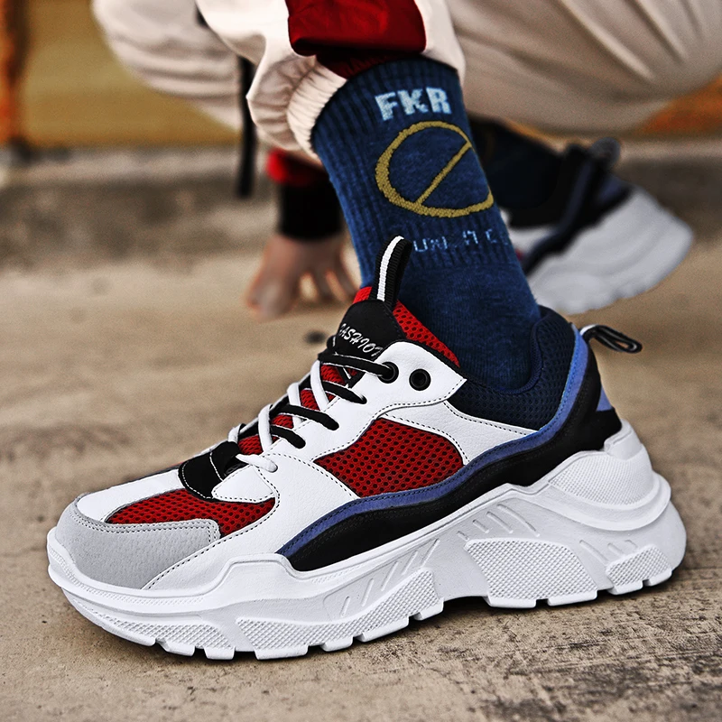 

Men Sports Shoes Breathable Casual Shoes Platform Sneakers Fashion Chunky Trainers Male Footwear Tenis Masculino Adulto Shoes