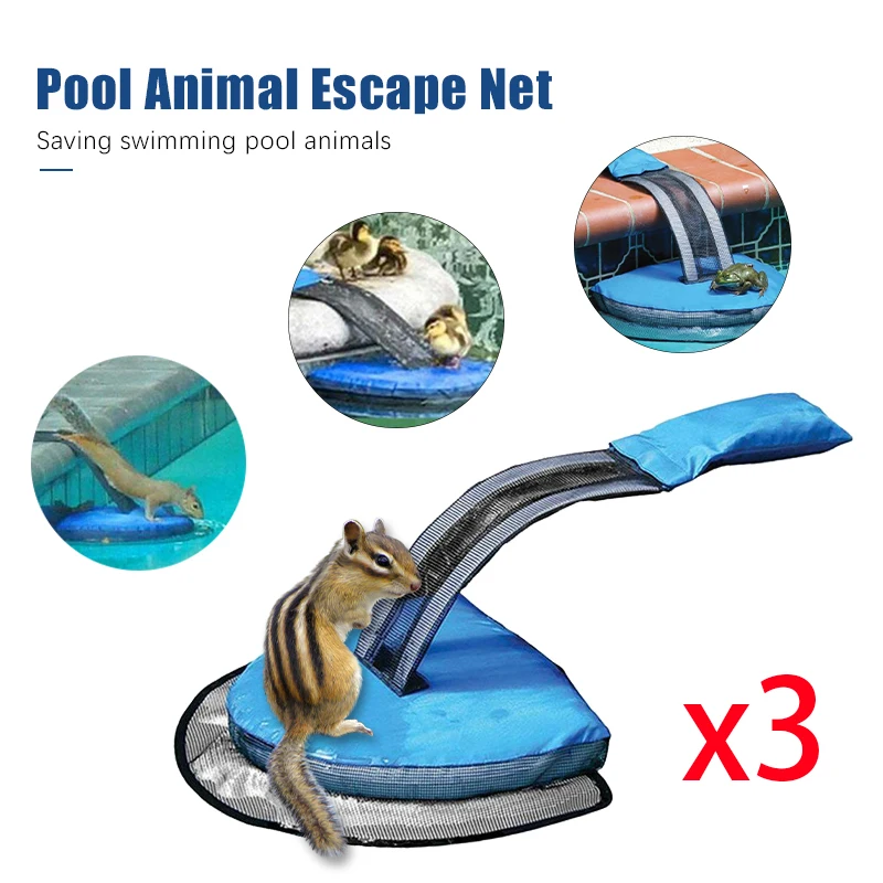 

3PCS Swimming Pool Small Animal Escape Network Escape Channel Safety And Environmental Protection Suitable For Duck Frog Turtle