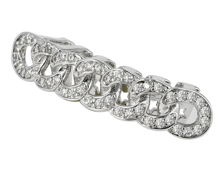 Ледяной зуб Grillz нижний вампир половина Fang гриль хип хоп стоматологический