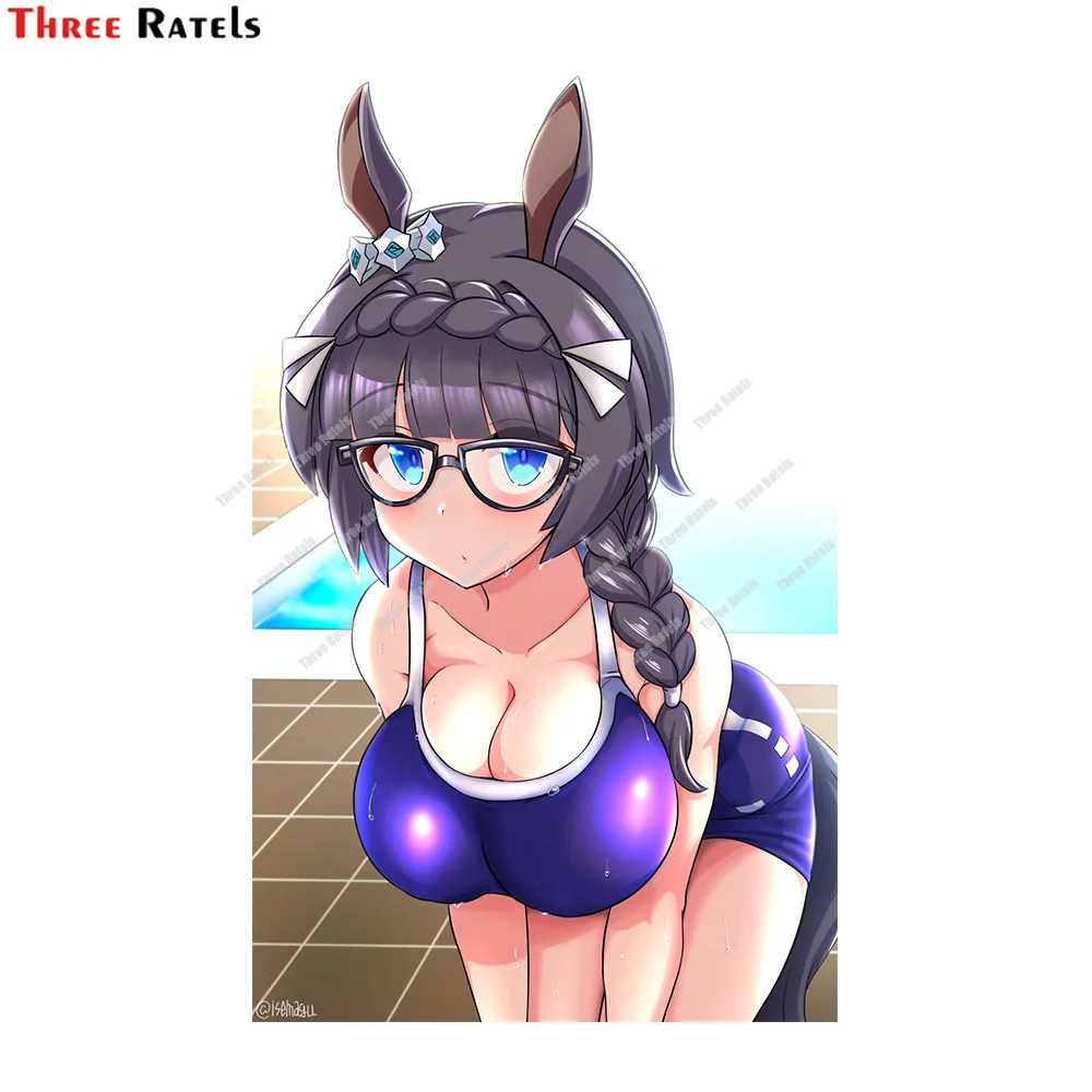 Наклейки для автомобиля Three Ratels E268 Сексуальная аниме-девушка Zenno robroy Umamusume аниме