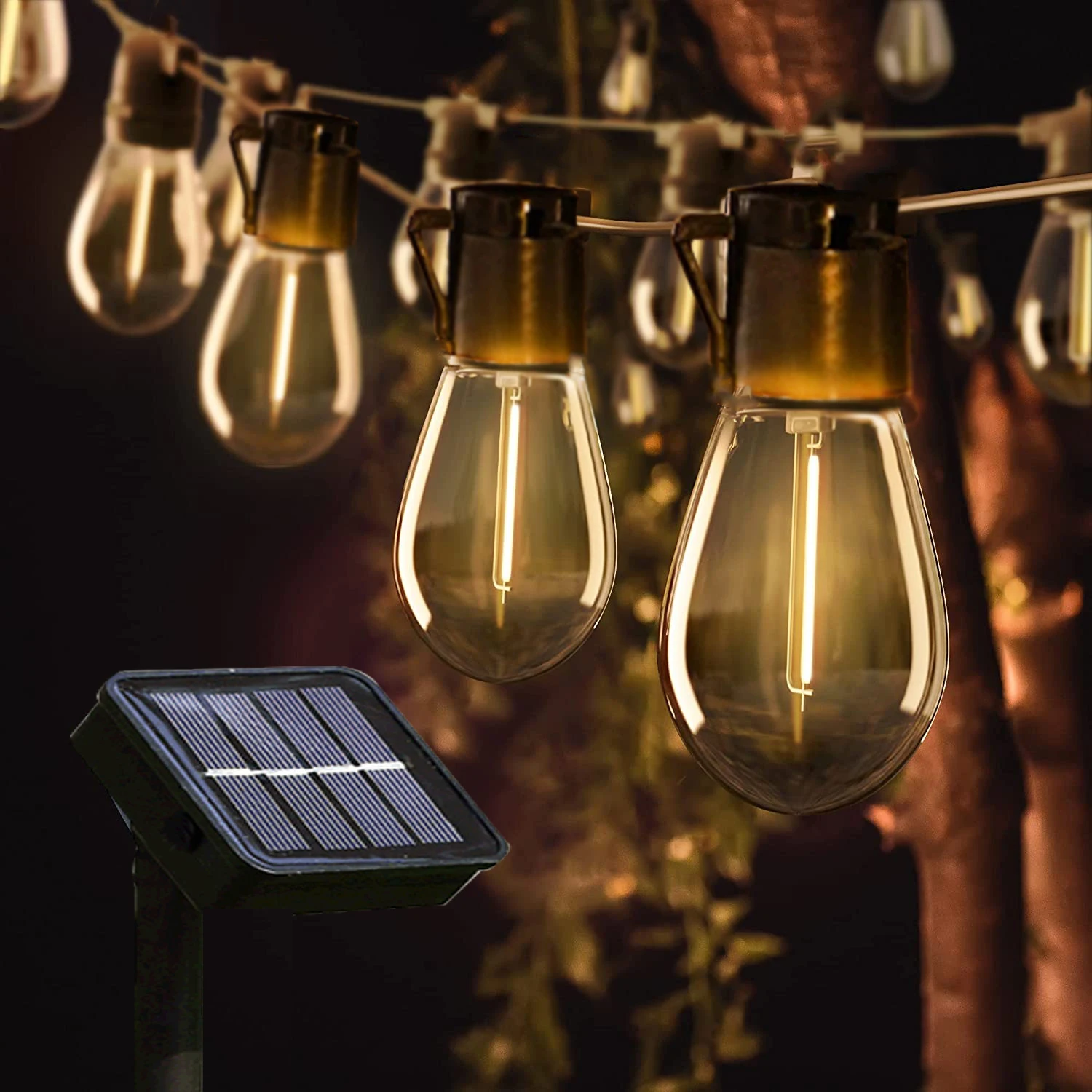 

New 10/20 LED Retro Bulb Solar Light Fairy LED String Fairy Light Solar Garland Garden Christmas Decoration Outdoor