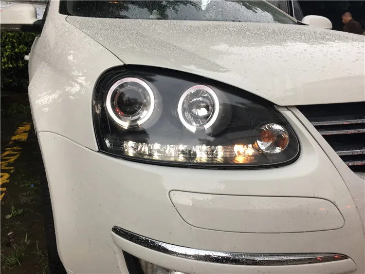 AKD автомобильный Стайлинг для VW Jetta фары 2006-2010 Jetta Mk5 светодиодный налобный фонарь светодиодный DRL Биксеноновые линзы Высокий Низкий луч парковка