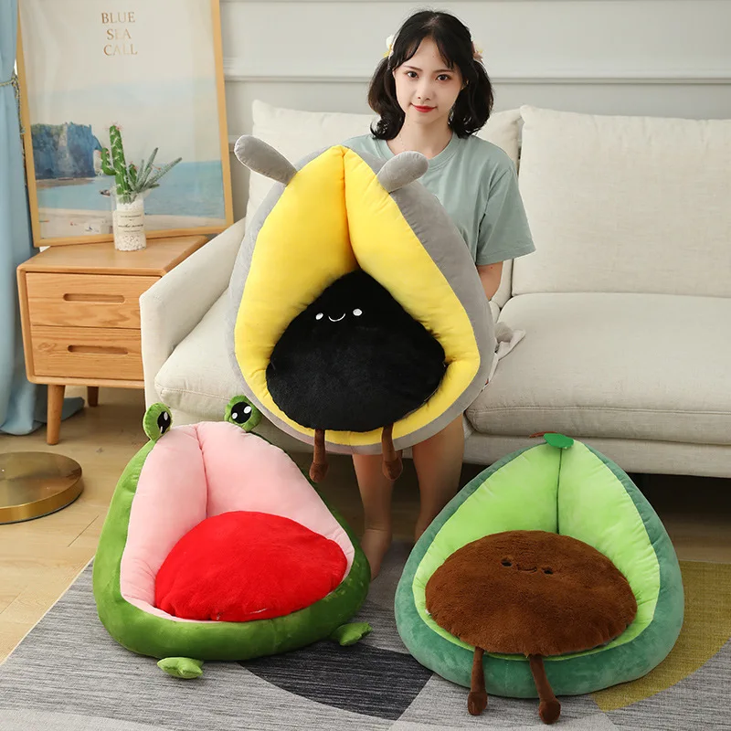 Милая искусственная спинка авокадо плюшевая подушка для стула животное детский