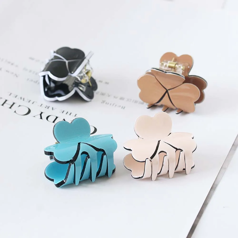 Женские мини заколки для волос Простые Красочные зажимы пряжки женщин модные