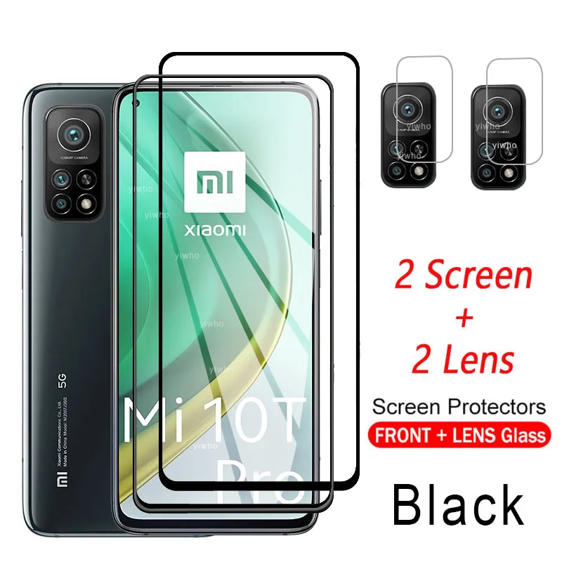 Закаленное стекло для Xiaomi Mi 10t Pro 5G чехол защитное защита экрана объектив камеры