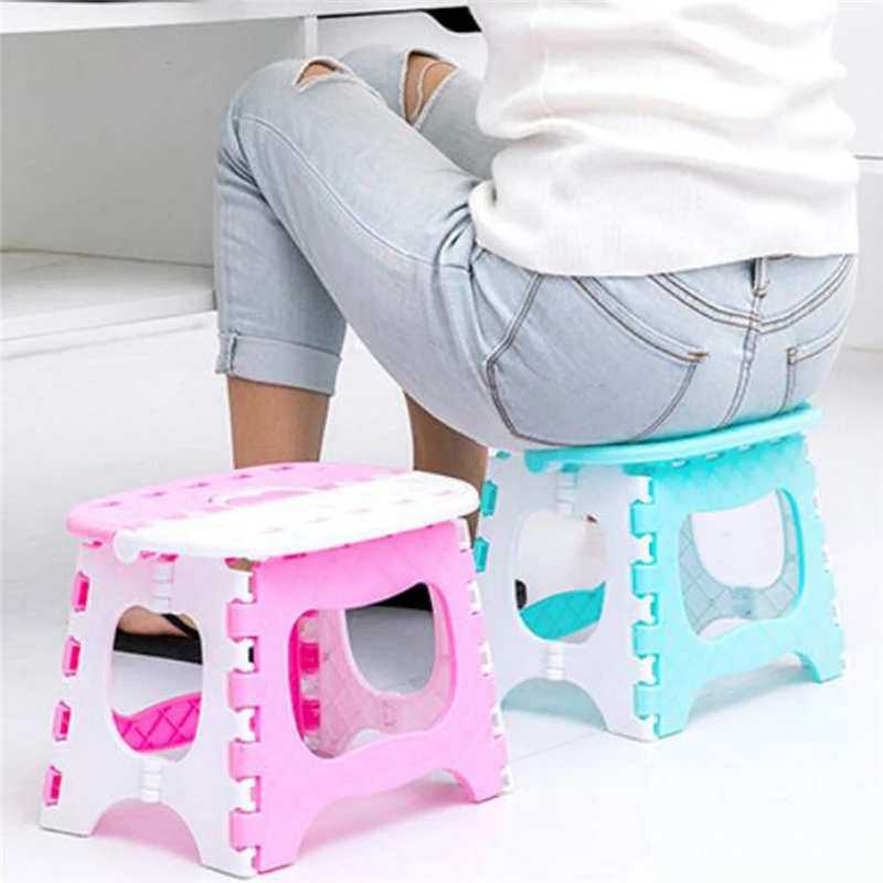 

Folding Stool Camping Chair Seat for Fishing Convenient Plastic Portable Step Stool Home Train Outdoor Indoor Foldable Chair