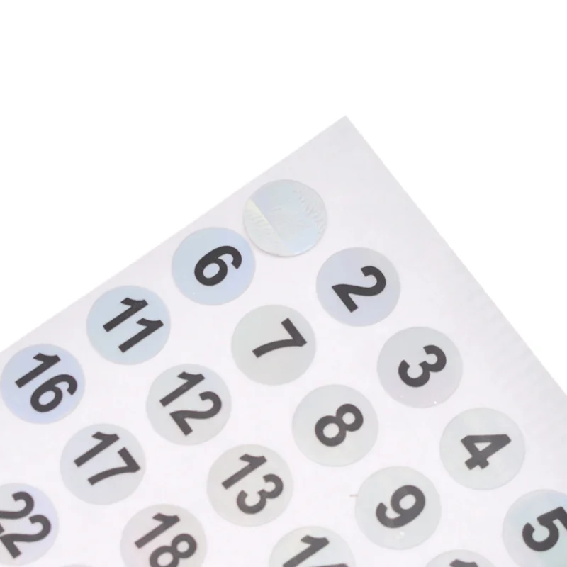 

Waterproof 1-180 Laser Number Label Stickers For DIY Craft Self Adhesive Tags Sticker Home School Office Decoration stationery