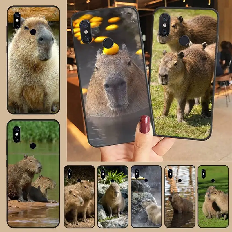 

animal Capybara Phone Case For Xiaomi Redmi note 7 8 9 t max3 s 10 pro lite cover funda coque shell