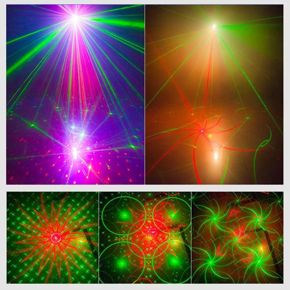 

Mini Voice Control LED Laser Projector Light 60 Patterns USB Rechargeable Bar Club Party DJ Disco Stage Lighting