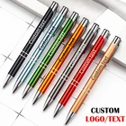 Металлическая шариковая ручка с логотипом на заказ, оптовая продажа, искусственная ручка, творческая гелевая ручка для студентов