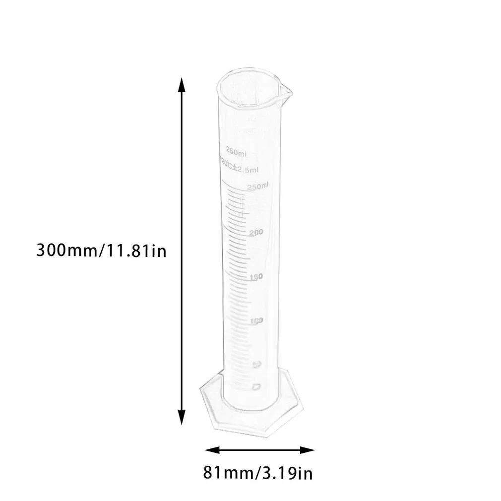 

Plastic Measuring Cylinder 250Ml Measuring Cylinder Blue Line Scale Acid And Alkali Resistant Pp Measuring Cylinder