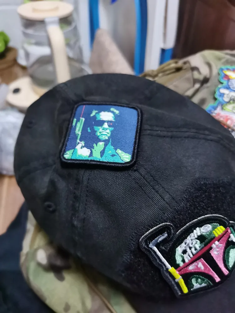 Персонажа из фильма T 800 будущее воин заплата вышивки плетения липучки повязки