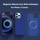 Оригинальный магнитный чехол для Apple Magsaf *, жидкий силиконовый чехол для iPhone 12 Pro Max 12 Mini, чехол с защитой от падения и беспроводной зарядкой
