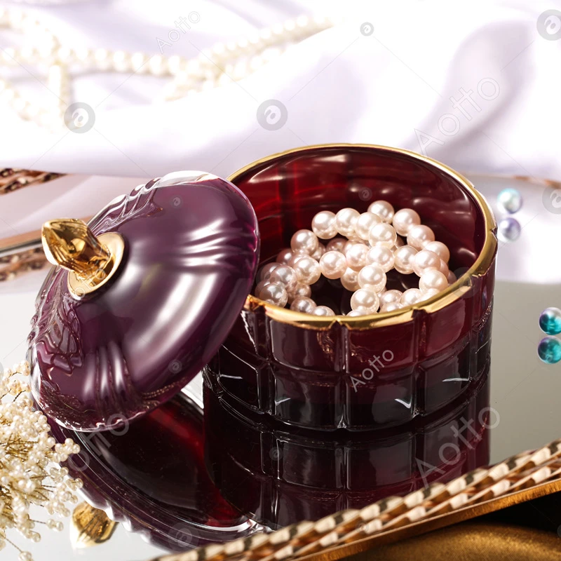 Винтажный цветной прозрачный контейнер для хранения конфет с крышкой|Бутылки и