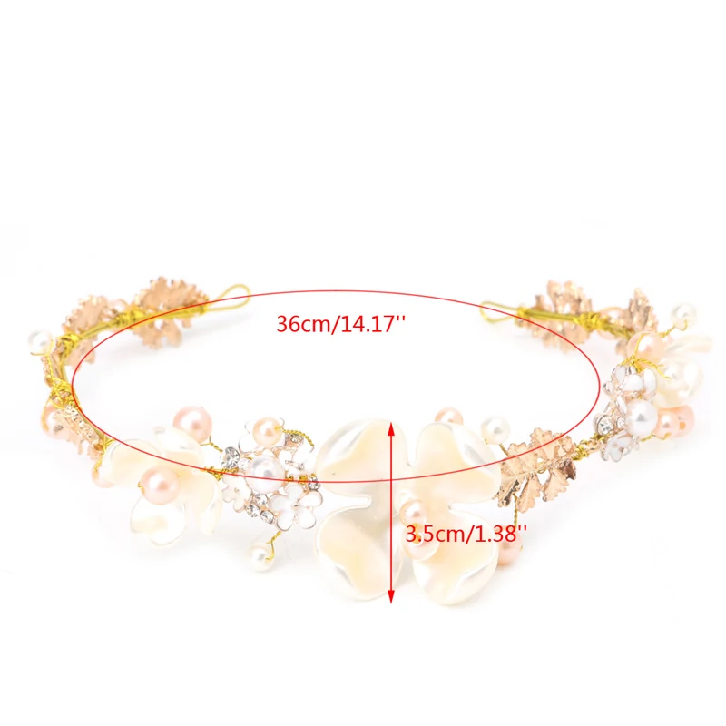 

Bridal Flower Faux Pearl Rhinestone Wedding Headband Hair Clip Tiara Accessories