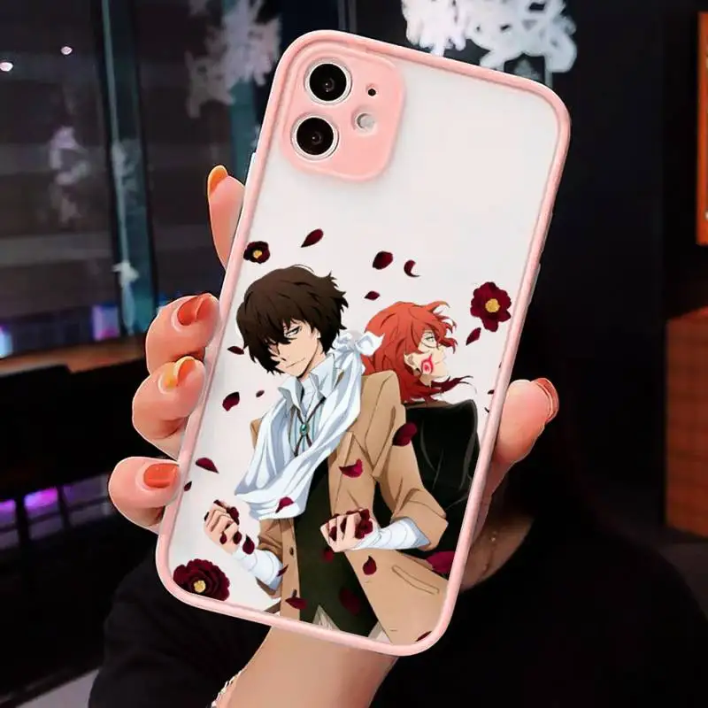

apan anime bungou stray dogs Dazai Phone Case Matte Transparent for iPhone 7 8 11 12 s mini pro X XS XR MAX Plus cover funda