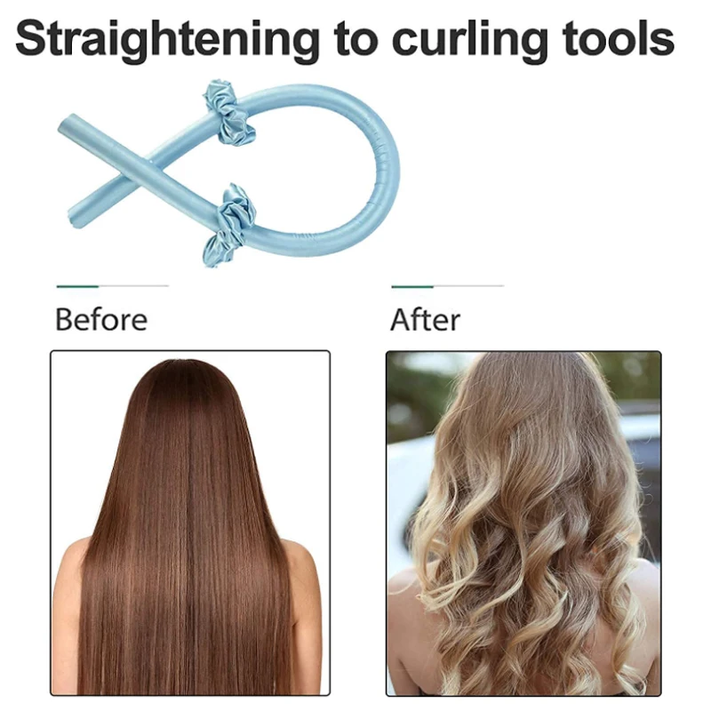 Повязка на голову для завивки волос без нагрева с зажимами спящие завитки