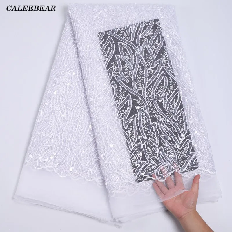 

Embroidered African Sequins Lace Fabric 2021 High Quality Onion Nigerian Net Laces Fabrics Bridal French Tulle Lace Fabric S2219