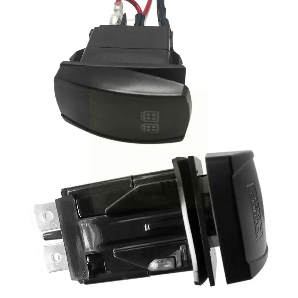 

1X Switch Type 5V 3.1A Car Charger +2X 5PIN ON-OFF Switch Combination Light Blue Pattern G0B5