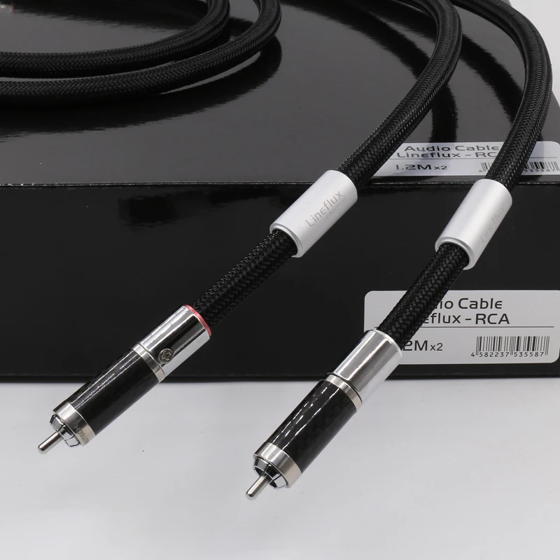 Высококачественный аудиокабель RCA серии Lineflux Furutech с разъемом из углеродного