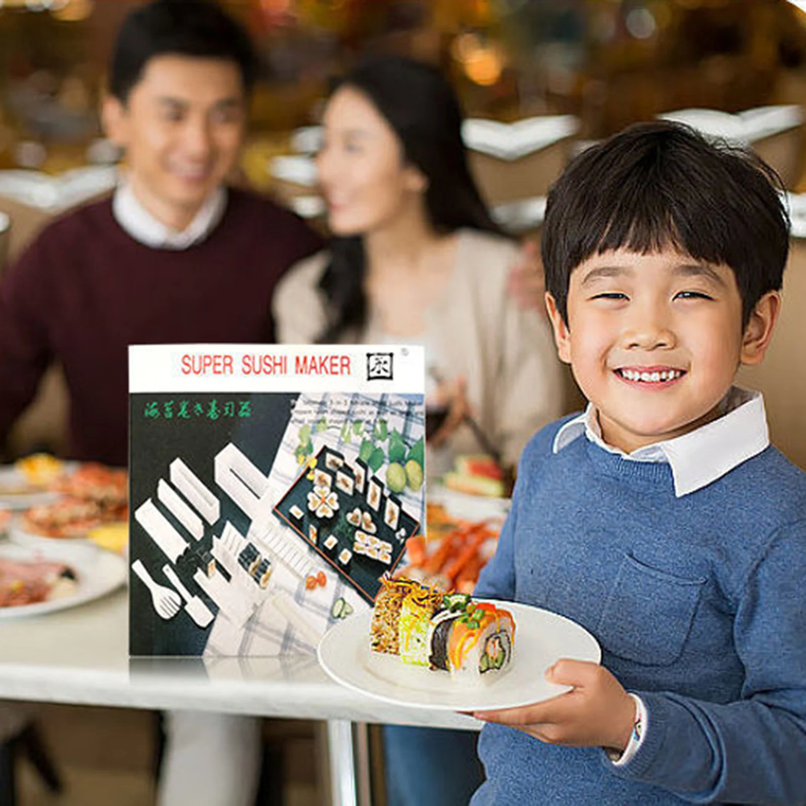 

10 Pcs DIY Sushi Maker Set Sushi Making Tools Japanese Rice Ball Mold Sushi Roll Mould Multifunctional Kitchen Cooking Tools