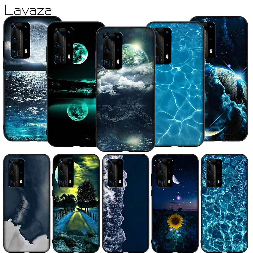 Мягкий чехол из ТПУ WEBBEDEPP Blue sea moon для Honor 6A 7A 7C 7X 8 8X 8C 9 10 Lite Pro Note|Бамперы| |