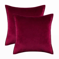 inyahome velvet solid decorative square throw pillow covers set cushion cases pillowcases for christmas decor sofa bedroom couch