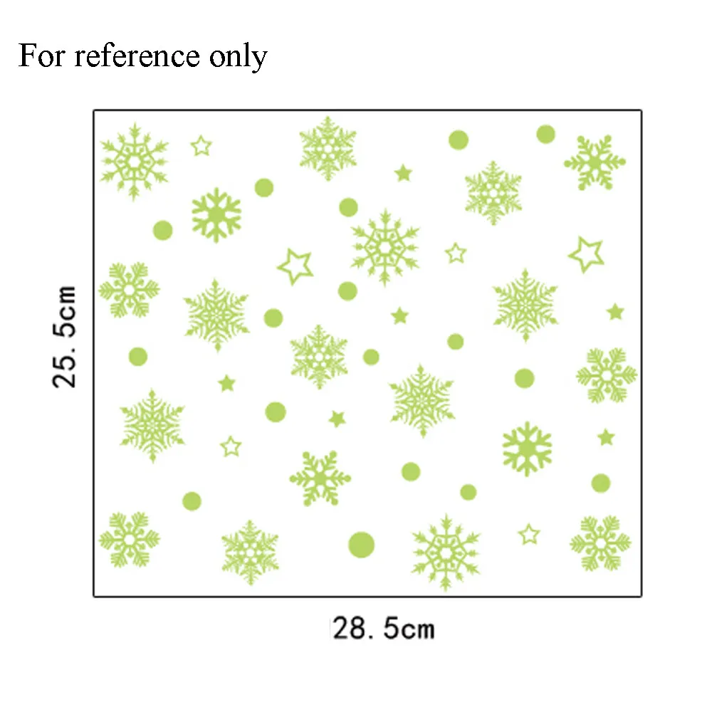 Christmas Stickers Merry Christmas Kerst Christmass Nowflake Luminous Removable Wall Window Stickers Art Decals Home Shop#37