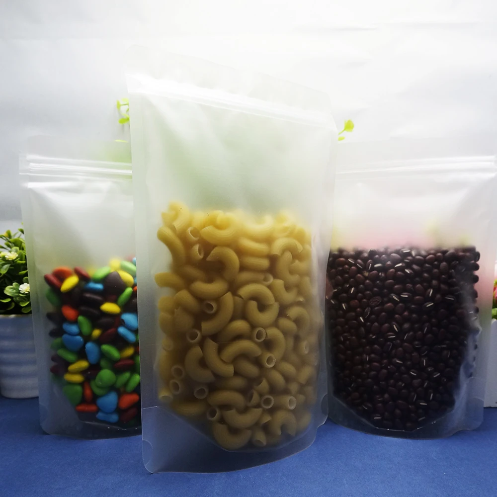 100 шт. стоьте вверх матовый прозрачный чехлы 13*20 см Пластик ZipLock мешок
