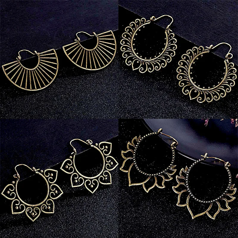 Серьги-подвески в этническом стиле для женщин Винтажные висячие серьги ручной