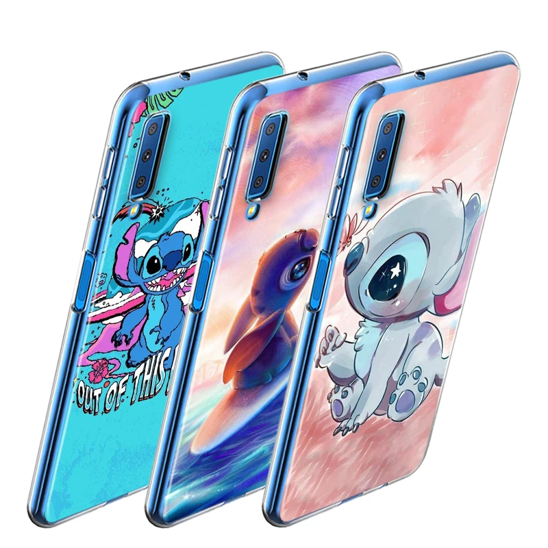 

Disney Cute Stitch For Samsung A8 A9 Star A7 A9 A6 Plus 2018 A3 A5 2017 2016 A750 A6S A8S Transparent Phone Case