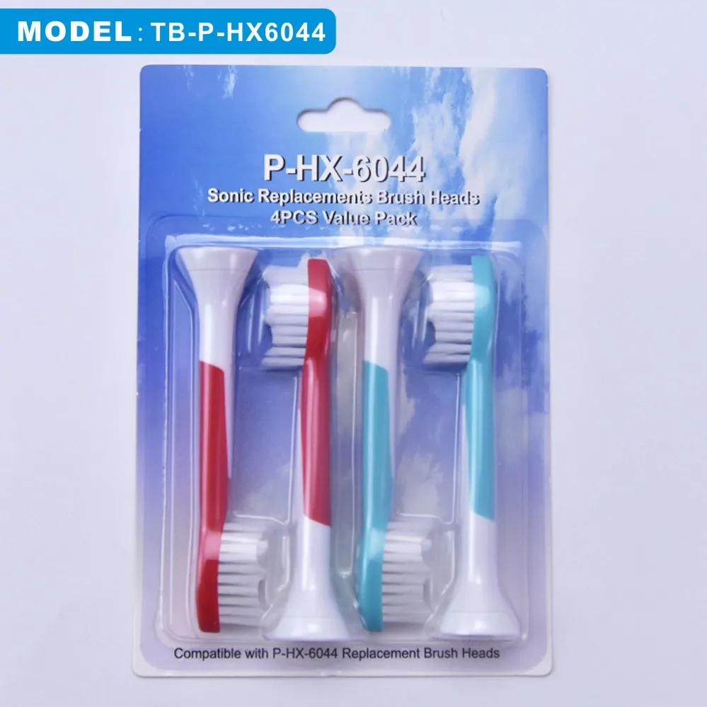 HX6044 4 шт./лот HX6064 Вибрирующая зубная щетка Сменная головка для Philips Sonicare proresyota Xiaomi HX6013 - Цвет: HX6044