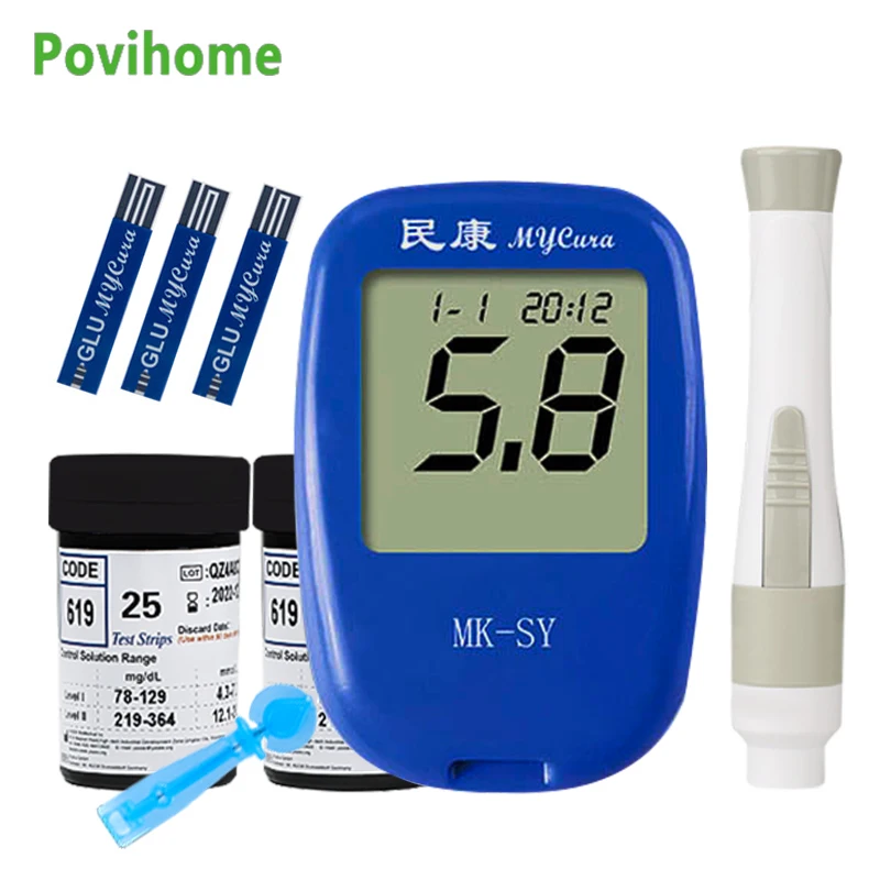 Automatic Multifunction Blood Glucose Monitor Meter For Diabetes Test Measuring Glucometro Sugar Data Medical Health Devices