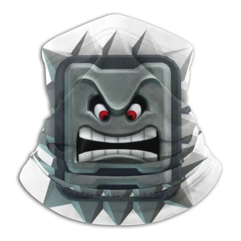 

Thwomp бандана шарф-маска шеи Теплый головной убор Thwomp Марио враг Nintendo видео игры мук камень фу видеоигры шип