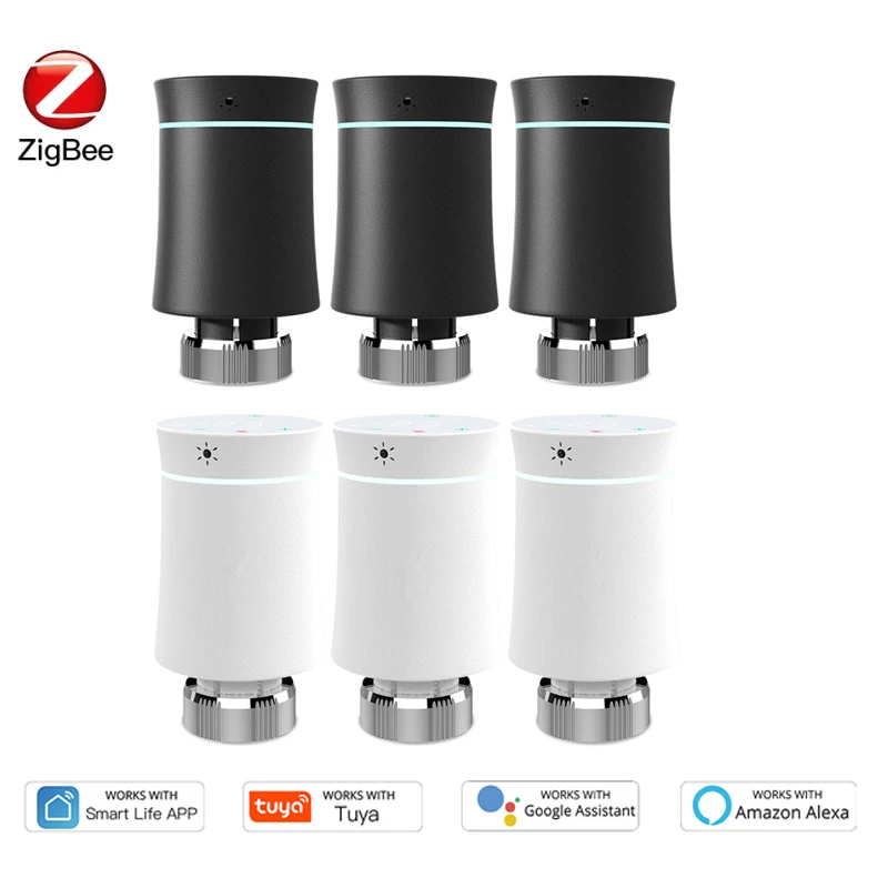 

Смарт-привод радиатора Tuya ZigBee 3,0, программируемый термостат, газовый клапан, регулятор температуры для Alexa Google Home