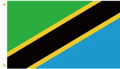 Флаг Танзании 90*150 см с белым рукавом баннер баннером из американского флага