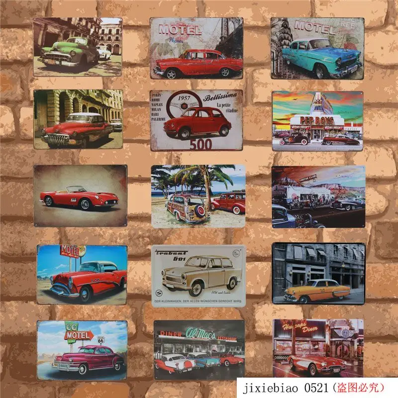 Винтажные металлические жестяные наклейки для детской стены Жестяная Табличка